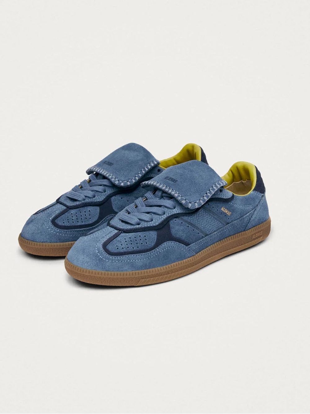 NEW ALOHAS TB.490 CLUB SUEDE BLUE LEATHER SNEAKERS